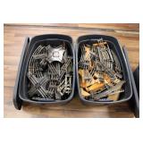 TWO TOTES OF ASSORTED TRACK