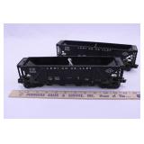 TWO 1955-56 LIONEL #6436-1 L.V. QUAD HOPPER CARS