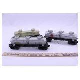 THREE POST WAR LIONEL TANK CARS