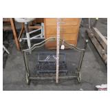 FIREPLACE SCREEN & WOOD HOLDER