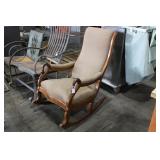 CUSHIONED SWAN ROCKING CHAIR