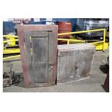 TWO PRIMITIVE CABINETS