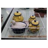 RAYMOND WAITES FLOWER CANISTER SET & HALL DUCK