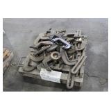 PALLET OF LARGE ASSORTED C CLAMPS & HOLD DOWNS