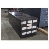 REDUCED BLUE PRINT CABINET 44" X 15 1/2" X 15 1/2"