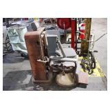 BARBER CHAIR & GAS PUMP (PARTS)