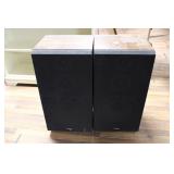 TWO FISHER SPEAKERS 14 1/2" X 13" X 30"