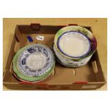 FLAT OF PLATES & GLASSWARE