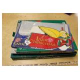 FOUR LIGHTED SILOHETTES & XMAS MAILBOX DECOR