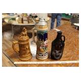 TWO BEER STEINS & YUENGLING GROWLER