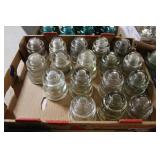 ASSORTMENT OF CLEAR GLASS INSULATORS
