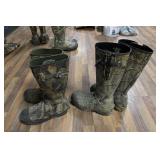 TWO PAIRS OF HUNTNG BOOTS