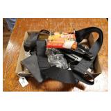 FLAT OF HOLSTERS &  SPORTSMAN ITEMS