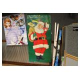 VINTAGE SANTA PIN UP 76" X 36"