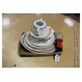 FLAT OF PLATES & ASHTRAYS