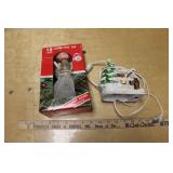 TEN ANGEL TREE TOP LIGHTS & LIGHT UP CERAMIC HOUSE