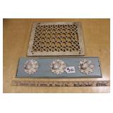 COAT RACK & CAST IRON GRATE