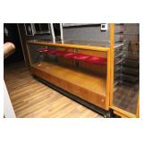 ROLLING GLASS DISPLAY CABINET 89" X 22" X 44"