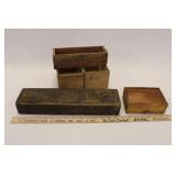 ASSORTED SMALL WOODEN BOXES