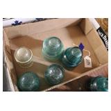 FIVE ASSORTED INSULATORS