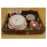 FLAT OF PLATES & GLASSWARE