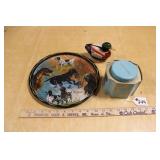 DECORATIVE TINS & DUCK BRUSH