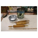 TIN WITH ROLLING PINS AND MORE