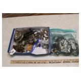 FLAT OF VINTAGE HARDWARE AND CASTERS