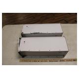 2 WHITE MAILBOXES (DINGS & DENTS ON BOTH)