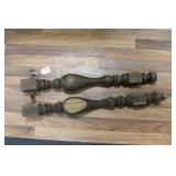 (2) ANTIQUE WOODEN TABLE LEGS