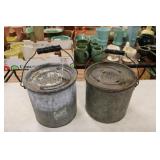 (2) METAL MINNOW BUCKETS