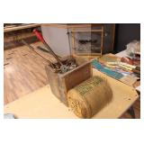 BALE TWINE & BOX W/ COME ALONGS & STRAPS