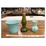 THREE ASSORTED CERAMIC PLANTERS