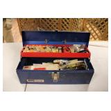 TOOLBOX W/ SEWING ITEMS