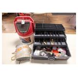 TACKLEBOX W/ CONTENTS & TROLLING BUCKET