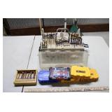 LARGE ASSORTMENT OF DRILL BITS W/ CASES