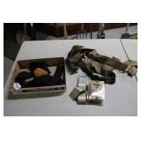 THREE SETS OF SUSPENDERS & BINOCULAR STRAP