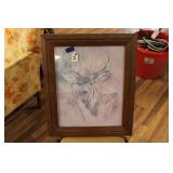 1978 SIGNED DEER PRINT (20.5" X 24.5")
