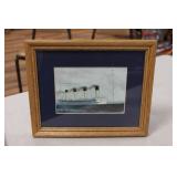 FRAMED TITANIC PRINT W/ EASEL 11.5' X 9.5'