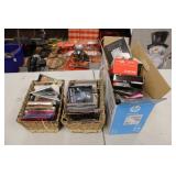 TWO BASKETS & BOX OF CDS