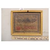 FRAMED REPLICA GOLD MINING STOCK