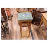 MARBLE TOP PLANT STAND 1' X 1' X 28'