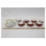 OCCUPIED JAPAN TEA CUPS & SAUCERS