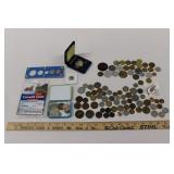 ASSORTMENT OF FOREIGN COINS & TOKENS