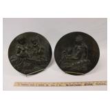 CLAUDE MICHEL CLODION SIGNED BRONZE PLAQUES