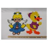 VINTAGE MELTED PLASTIC POPCORN ART