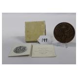 FIRST NATIONAL BANK 150TH ANNIVERSARY MEDALLION