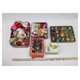 ASSORTMENT OF VTG. ORNAMENTS INCL. SHINY BRITES