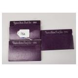 (2) 1984 & (1) 1985 UNITED STATES PROOF SETS