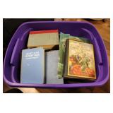 TOTE W/ ANTIQUE & VINTAGE BOOKS + SOME MODERN